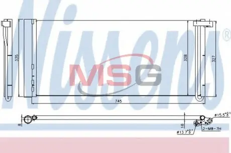 Радіатор кондиціонера NISSENS 940358