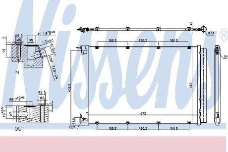 Радіатор кондиціонера First Fit NISSENS 940432 (фото 1)