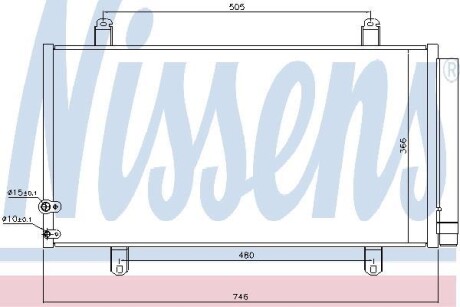 Конденсатор кондиционера TOYOTA CAMRY (XV5) (11-) NISSENS 940443