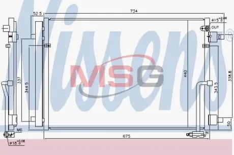 Радіатор кондиціонера First Fit NISSENS 940452