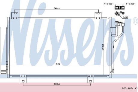 Радиатор кондиционера Mazda 3/6 13+ NISSENS 940575