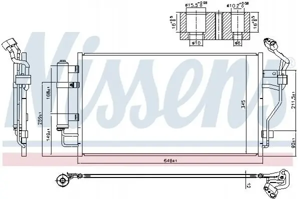 Радіатор кондиціонера First Fit NISSENS 940583 (фото 1)