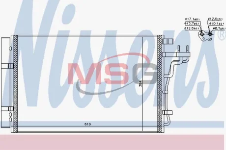 Конденсер кондиціонера NISSENS 940607