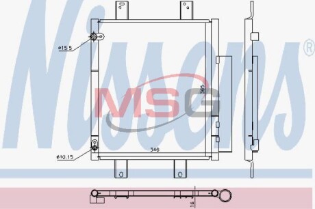 Радiатор кондицiонера NISSENS 940612