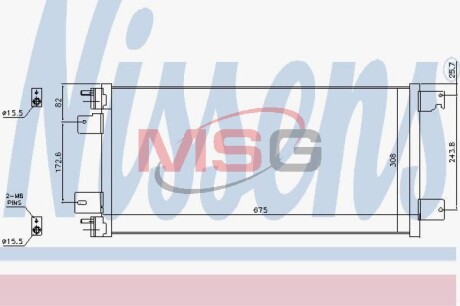 Радіатор кондиціонера NISSENS 940701