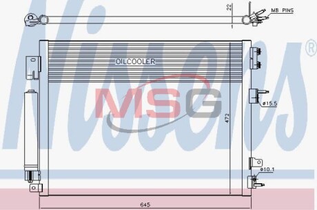 Конденсер кондиціонера NISSENS 940706