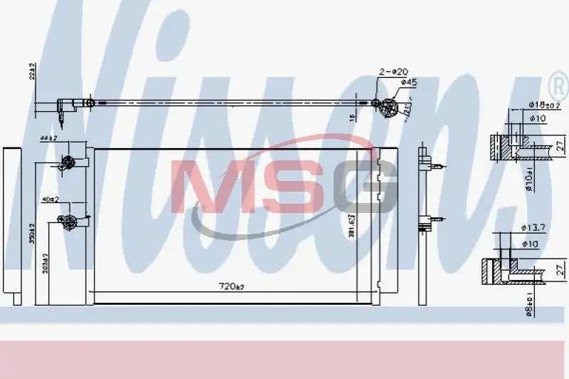 Радіатор кондиціонера First Fit NISSENS 940743 (фото 1)