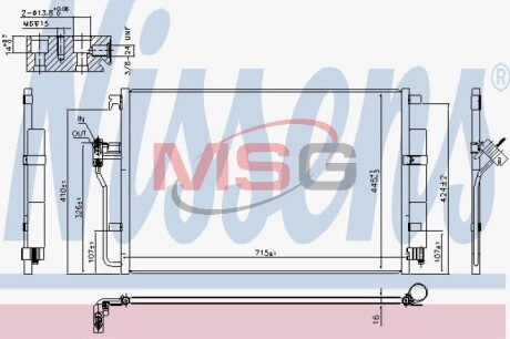 Конденсатор кондиционера MERCEDES SPRINTER W 906 (06-) NISSENS 940826 (фото 1)