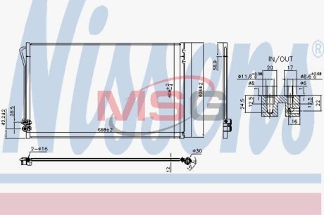 Конденсатор кондиционера MERCEDES-BENZ VITO-SERIES W447 (2014) NISSENS 941054