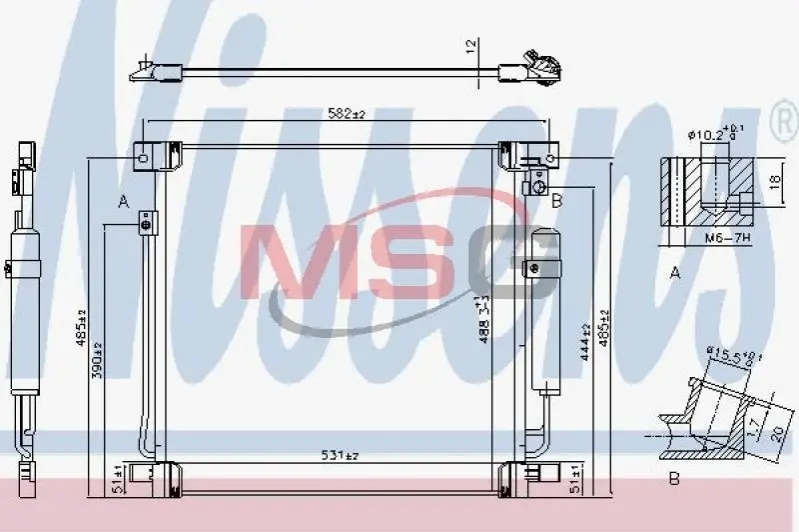 Радіатор кондиціонера First Fit NISSENS 941078 (фото 1)