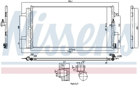 Радіатор кондиціонера NISSENS 941261