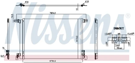 Конденсер кондиціонера NISSENS 941266