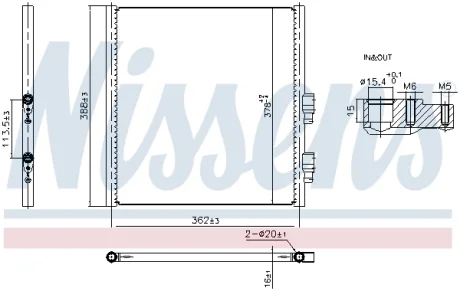 Радіатор кондиціонера NISSENS 941308