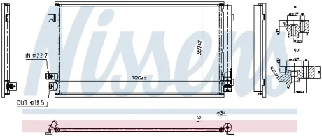 Радіатор кондиціонера NISSENS 941320