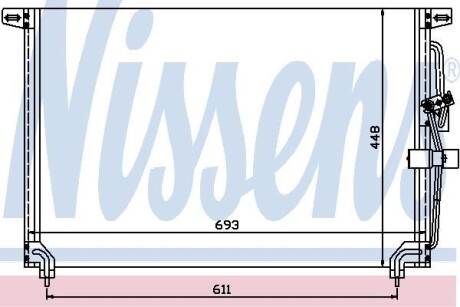 Конденсатор кондиционера OPEL OMEGA B (94-) NISSENS 94232