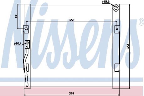 Радiатор кондицiонера NISSENS 94289