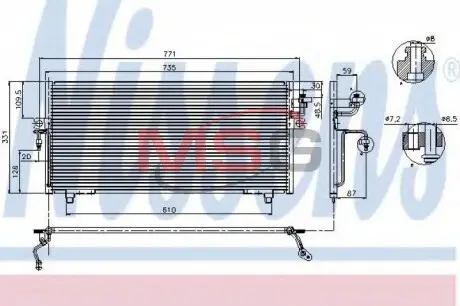 Конденсер кондиціонера NISSENS 94299