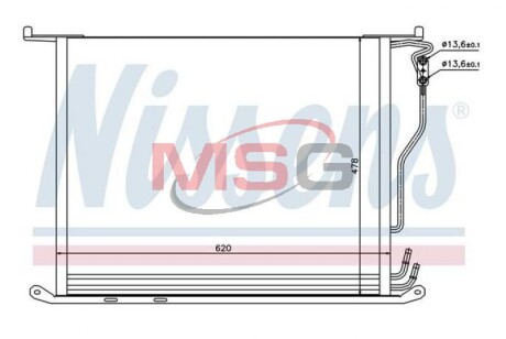 Радиатор кондиционера MERCEDES CL-CLASS W 215 (99-) CL 500 NISSENS 94380