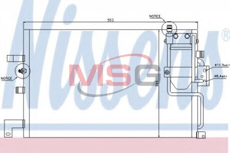 Радiатор кондицiонера NISSENS 94504