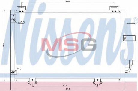 Конденсер кондиціонера NISSENS 94581