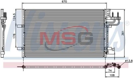 Конденсатор кондиционера FORD FOCUS C-MAX (03-) NISSENS 94663