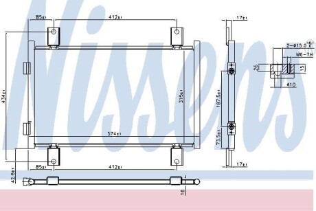 Радiатор кондицiонера NISSENS 94712