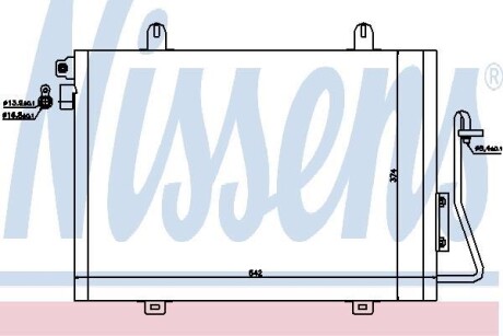Конденсатор кондиционера DACIA LOGANI/RENAULT CLIO SYMBOL NISSENS 94726