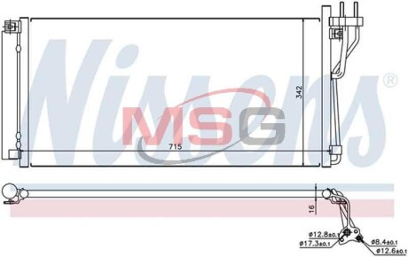 Конденсор кондиционера GRANDEUR/XG/MAGENTIS 05- NISSENS 94804