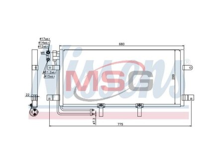 Конденсер кондиціонера NISSENS 94834