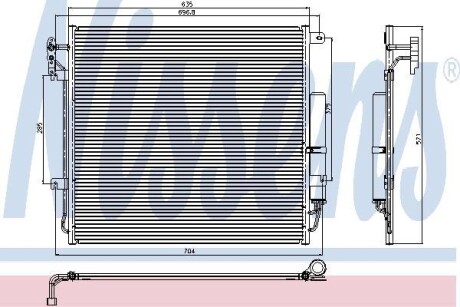 Радiатор кондицiонера NISSENS 94839