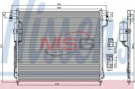 Конденсер кондиціонера NISSENS 94879