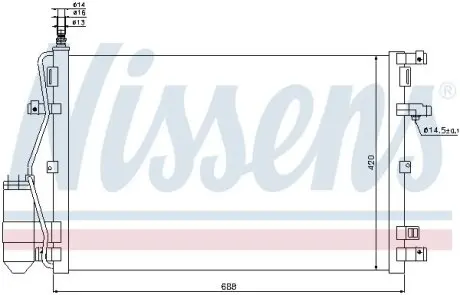 Радіатор кондиціонера First Fit NISSENS 94937