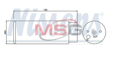 Осушитель кондиционера MERCEDES ML-CLASS W 163 (98-) NISSENS 95380 (фото 1)