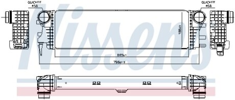 Интеркулер MERCEDES V-Series 2.2D 14- NISSENS 96017