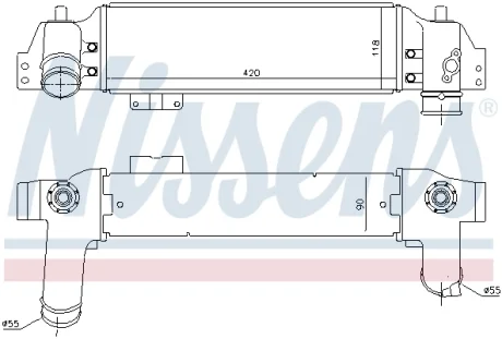 Nissens Охолоджувач наддувального повітря NISSENS 96226