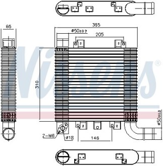 Интеркулер HYUNDAI SANTA FE 2.2 CRDI (2005-) NISSENS 96366