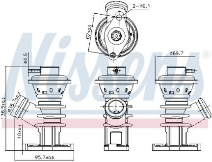 Клапан рециркуляціі ВГ (EGR) First Fit NISSENS 98191 (фото 1)