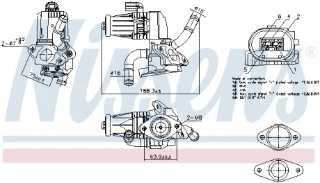 Клапан EGR NISSENS 98232