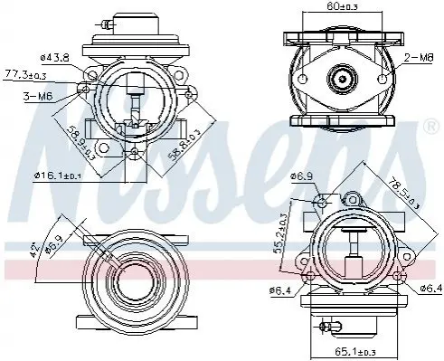 Клапан рециркуляціі ВГ (EGR) First Fit NISSENS 98294 (фото 1)
