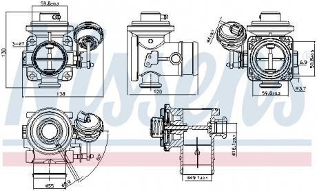 Клапан EGR NISSENS 98304