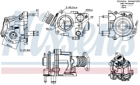 Клапан рецеркуляції відпрацьованих газів NISSENS 98424