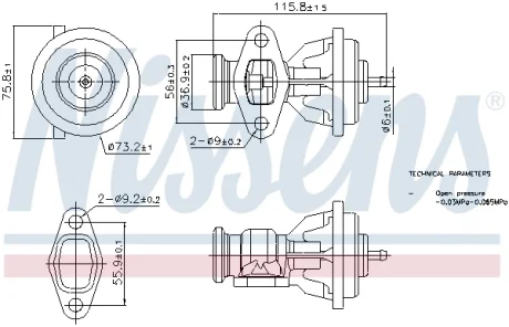ZAWаR EGR DB SPRINTER 29D NISSENS 98439