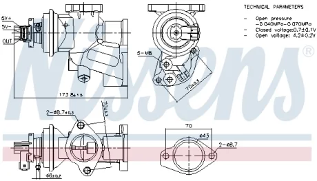 ZAWаR EGR OPEL 17CDTI NISSENS 98475