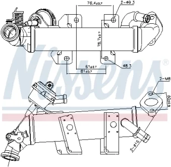 Радиатор отработанных газов NISSAN X-TRAIL/ RENAULT TRAFIC (пр-во Nissens) NISSENS 989389