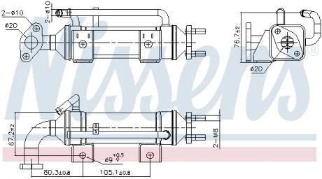 Радіатор випускних газів NISSENS 989435