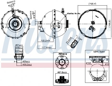 Бачок расширительный с крышкой BMW 1 SERIES 11- NISSENS 996262