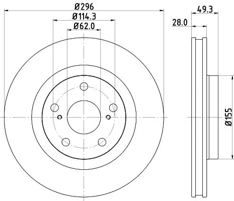 Диск тормозной NISSHINBO ND1048K (фото 1)