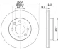 Диск гальмівний передній Hyundai Getz 1.1, 1.3, 1.5, 1.6 (02-05) NISSHINBO ND6017 (фото 1)