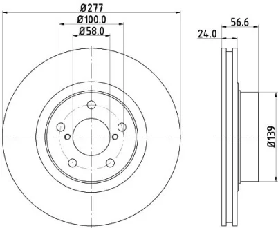Диск гальмівний передний Subaru Forester, Impreza, Legacy 2.0, 2.2 (02-)  NISSHINBO ND7003K