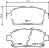 Колодки гальмівні дискові передні Toyota Corolla 1.4, 1.8 (01-07),Prius Hybrid 1.5 (03-09) NISSHINBO NP1005 (фото 1)